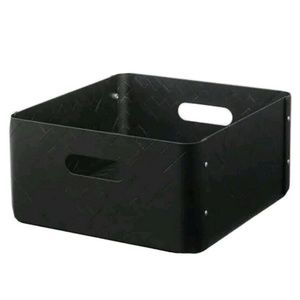 Ikea Bullig Box Bamboo Home Decor Black 13x16